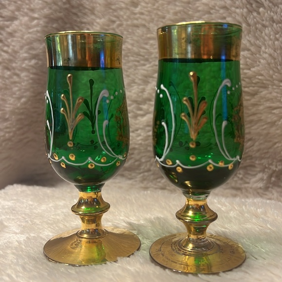 Vintage Victorian Bohemian Glass Cordials - Picture 5 of 9